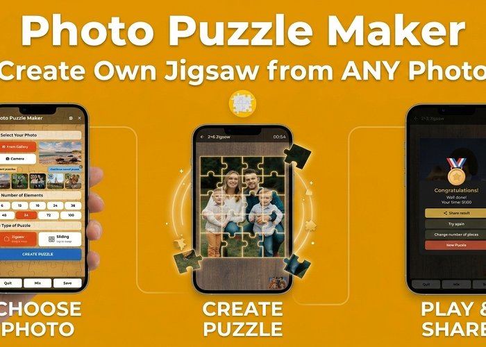 Save Trees and Space: The Best App to Turn Your Own Photos Into Digital Puzzles