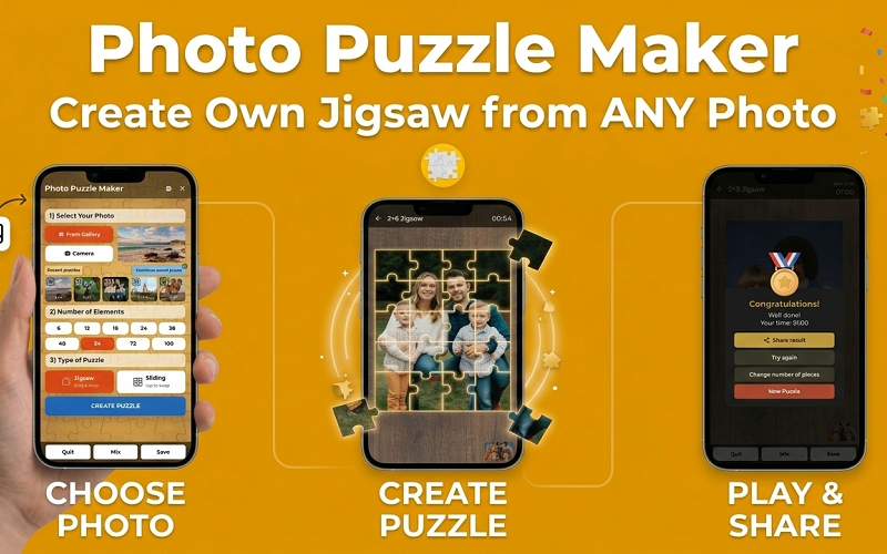 Photo Puzzle Maker - Create Own Jigsaw from ANY Photo - APP