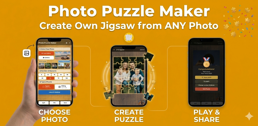 Save Trees and Space: The Best App to Turn Your Own Photos Into Digital Puzzles